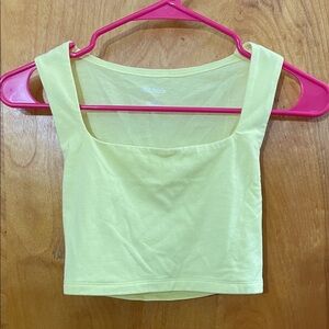 Wild Fable Butter Yellow Crop Top
